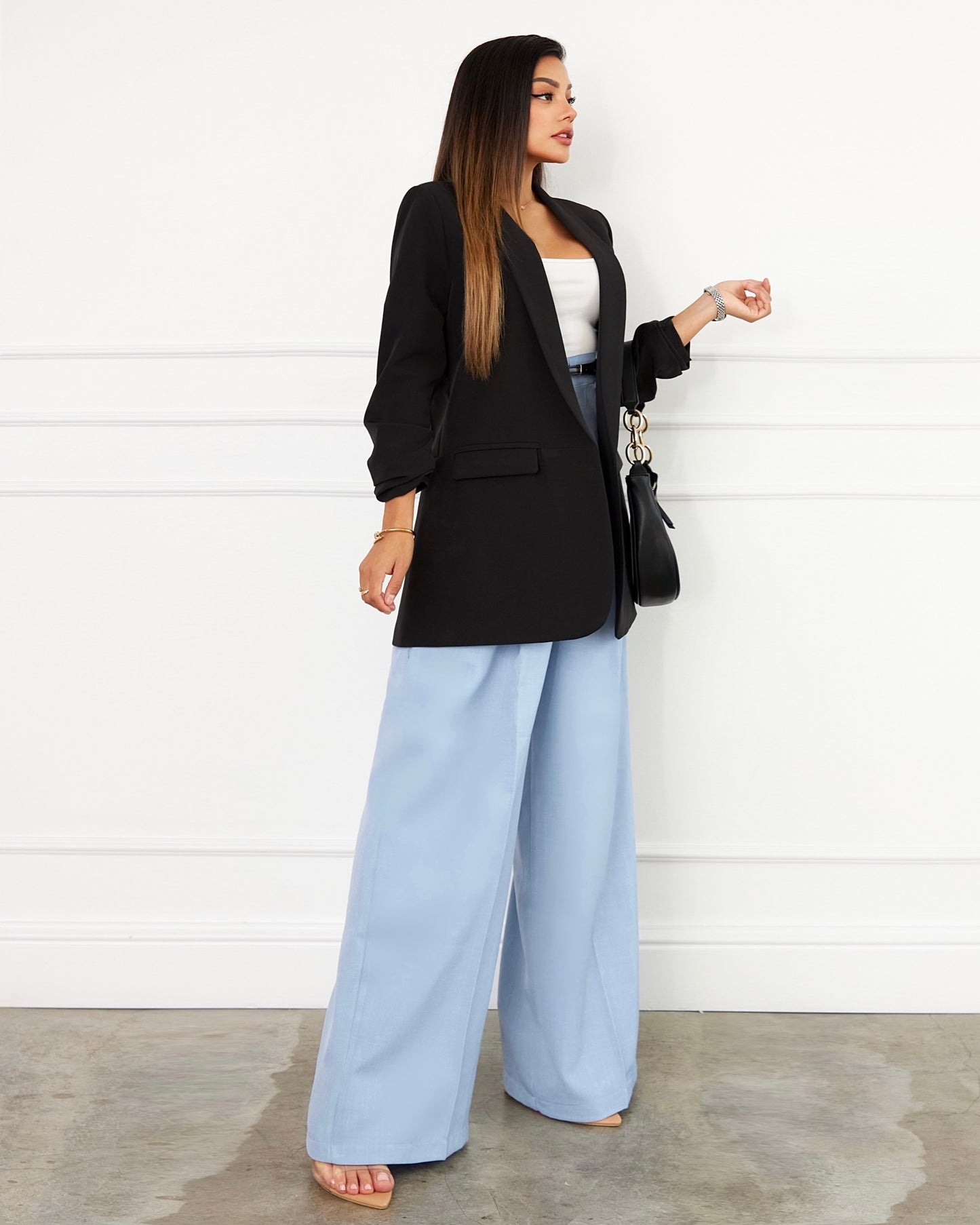 PANT SASTRE PALAZZO | celeste